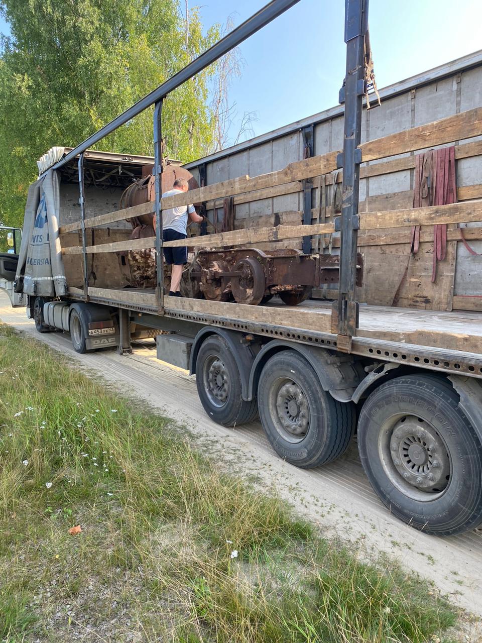 08.2023. Перевозка рамы паровоза