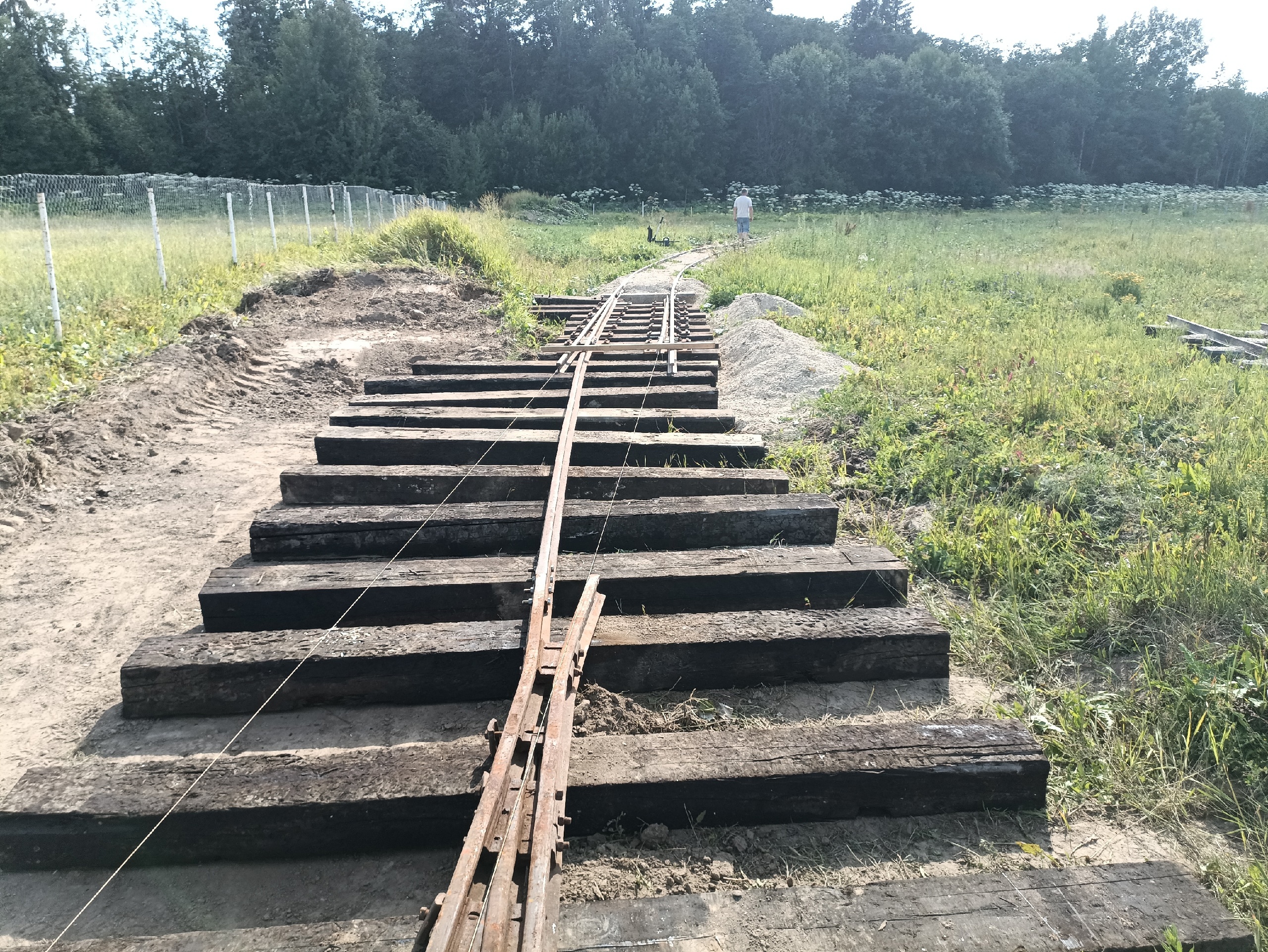 02.07.2023. Подготовка трассы для разъезда и разворотного треугольника