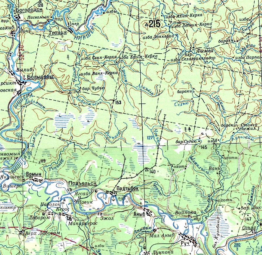 Подъёльская узкоколейная железная дорога — схемы и топографические карты