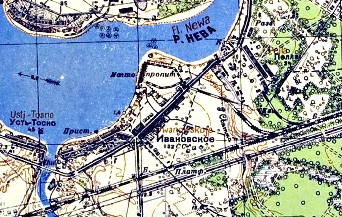 Узкоколейная железная дорога Ленинградского мачтопропиточного завода — схемы и топографические карты