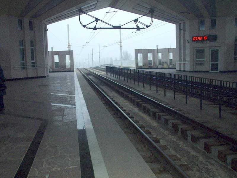 Криворожский метрополитен (метротрамвай) - станция Заречная