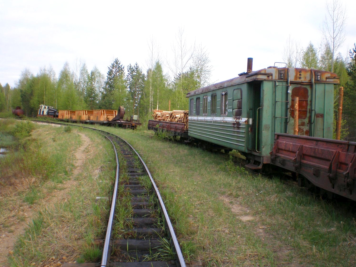 Узкоколейная железная дорога Дымного торфопредприятия   —  фотографии, сделанные в 2008 году (часть 5)