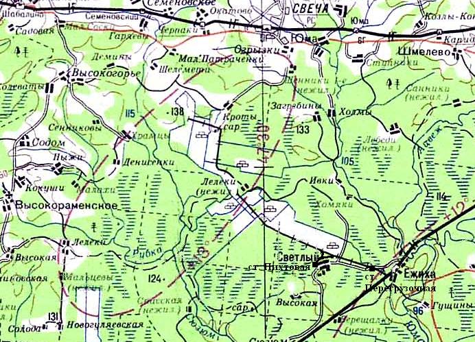 Узкоколейная железная дорога Отворского торфопредприятия   — схемы и топографические карты