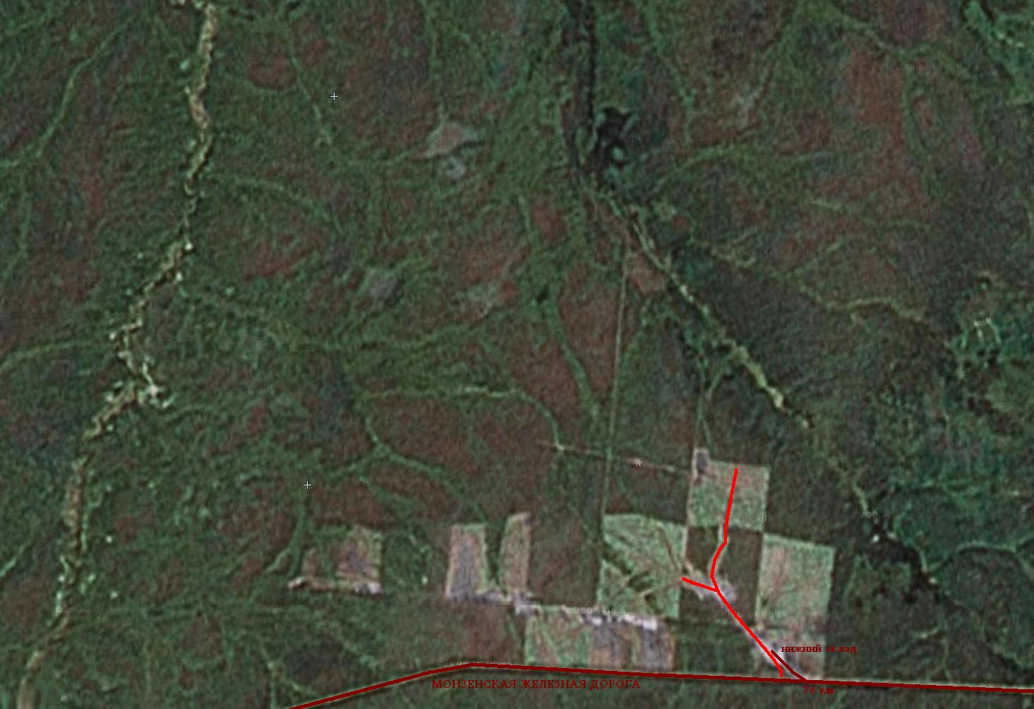 Узкоколейная железная дорога на 76 километре Монзенской железной дороги