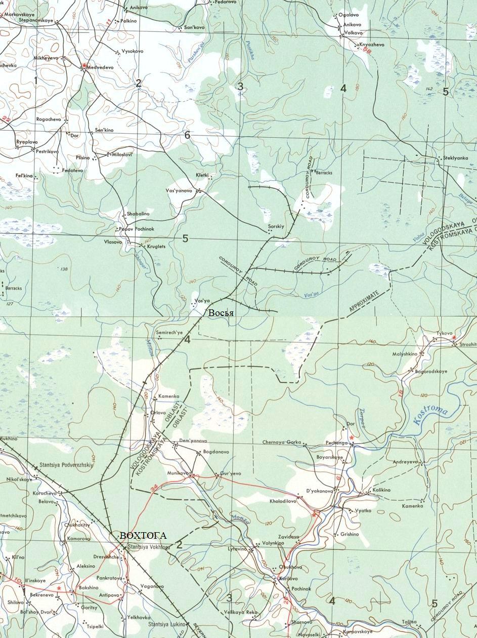 Монзенская железная дорога — топографические карты