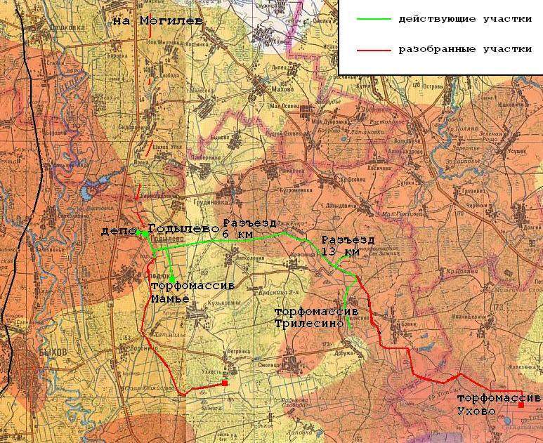 Узкоколейная железная дорога Днепровского торфопредприятия