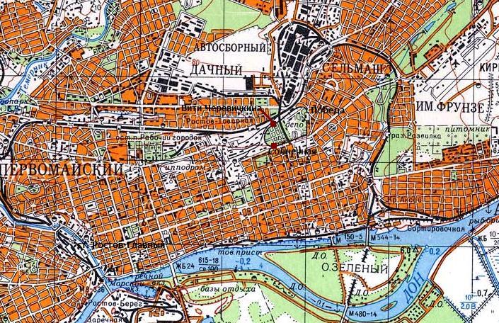 Малая Северо-Кавказская (Ростовская) детская железная дорога —  схемы и топографические карты