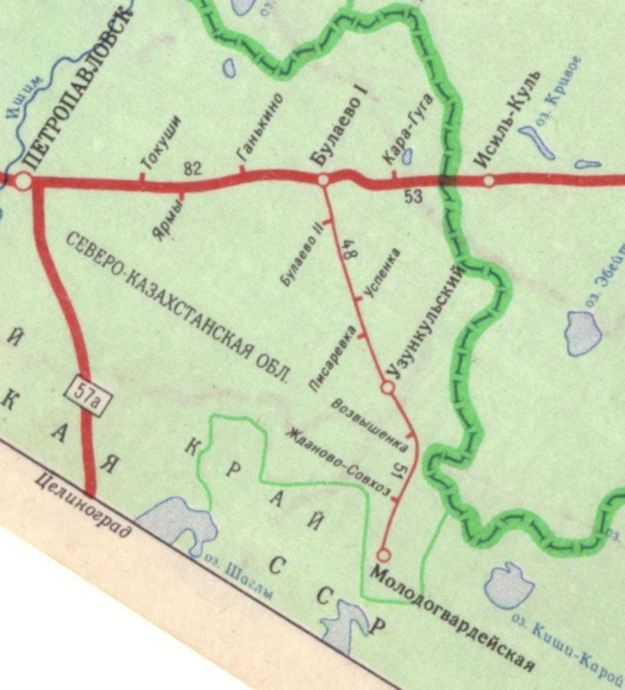 Узкоколейная железная дорога Булаево — Молодогвардейская —   схемы и топографические карты