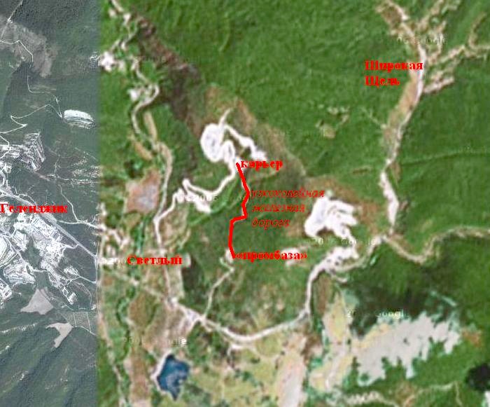 Узкоколейная железная дорога производственного кооператива «Вертикаль» (город Геленджик)  — схемы и топографические карты