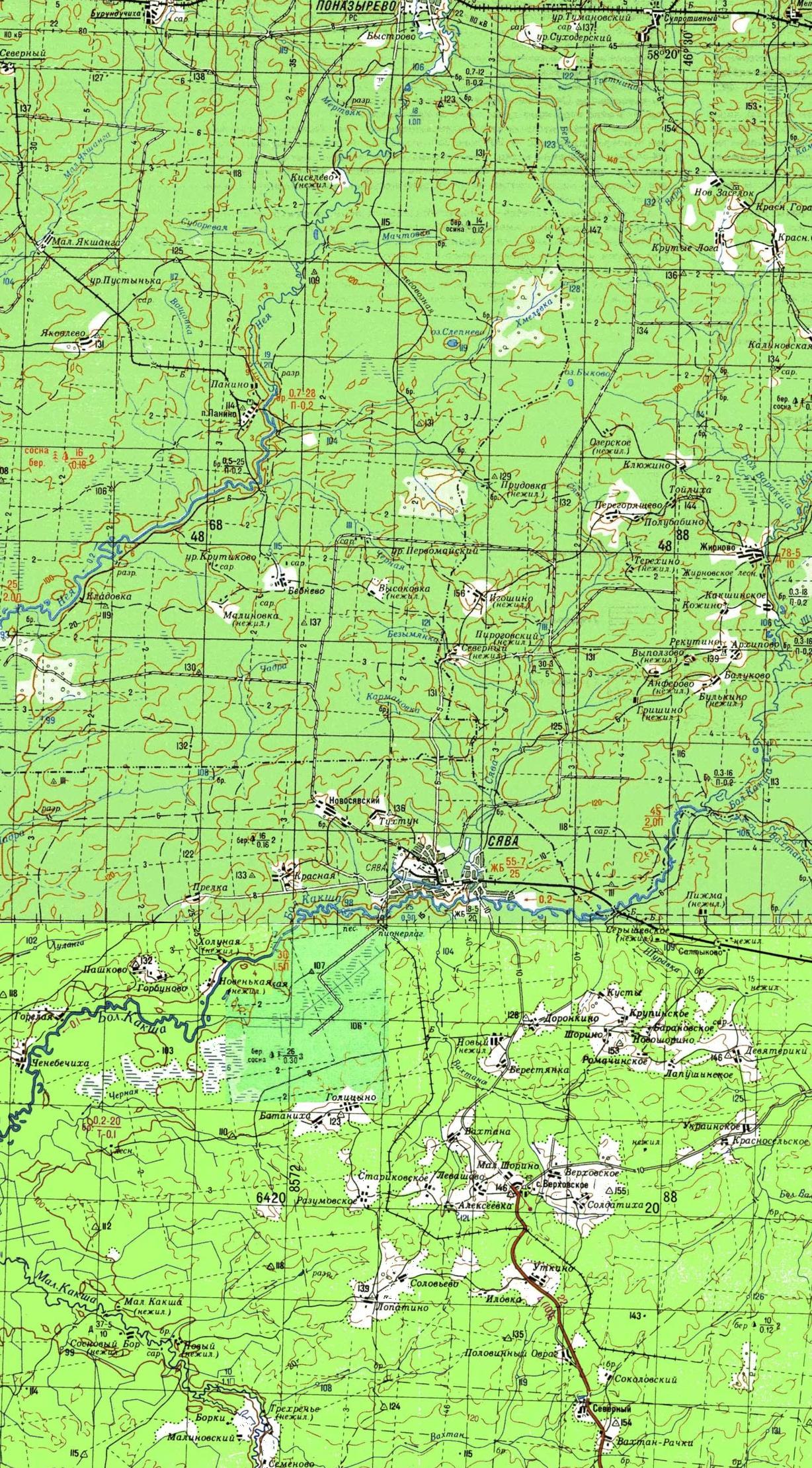 Сявская узкоколейная железная дорога  — схемы и топографические карты