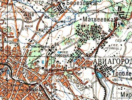 Малая Дальневосточная детская железная дорога  — схемы и   топографические карты