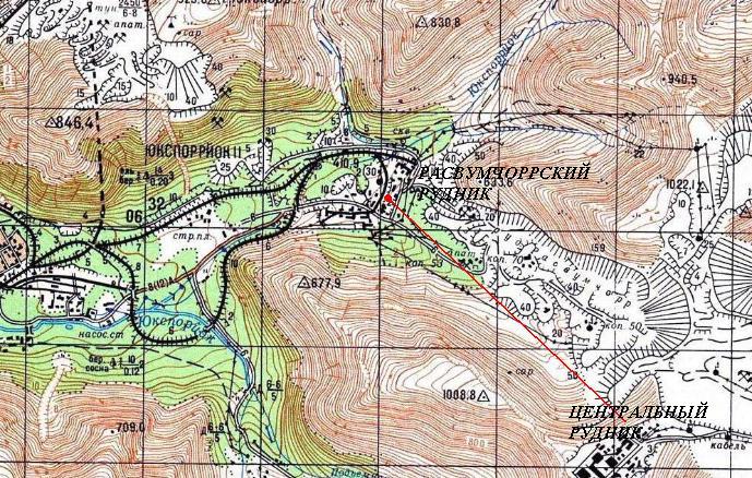 Узкоколейная железная дорога на Расвумчоррском руднике