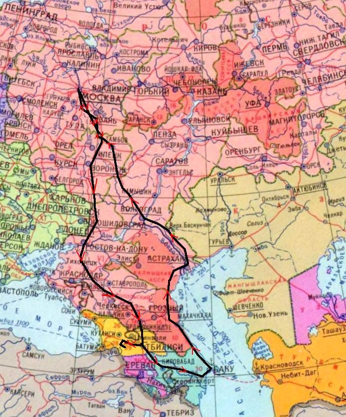 Поездка в Грузию и Азербайджан, 1999 год